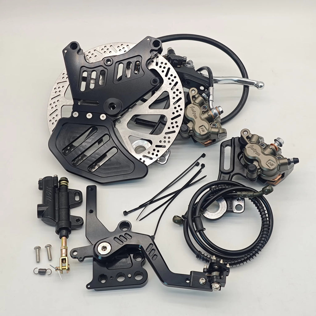 Rear Disc Brake Kit with Dual-Caliper Bracket for Lbx E-Ride Pro 2.0